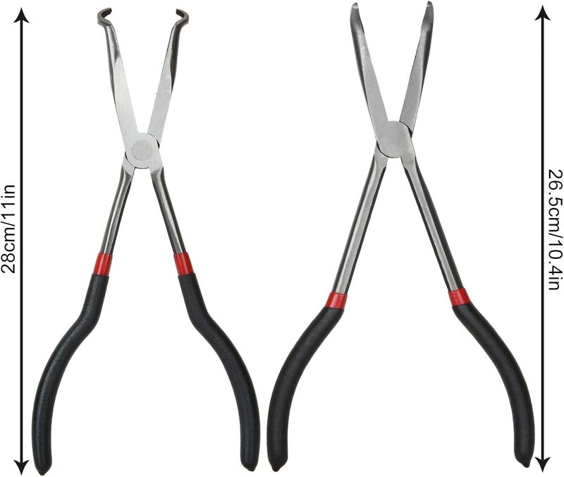 DIRBUY Long Needle Nose Pliers Set - 4 in 1 Bent Needle Nose Pliers 90 Degree - 11 inch Spark Plug Wire Removal Tool for Wire Bending,Shaping,Trimming - Image 3