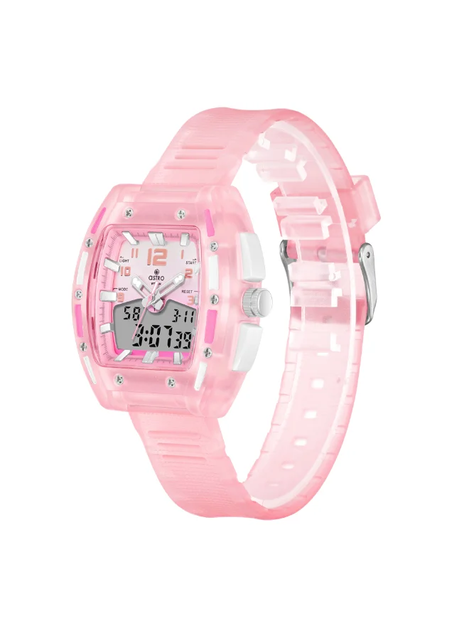 ASTRO Kids Analog-Digital Rose Gold Dial Watch - A24803-PPPP
