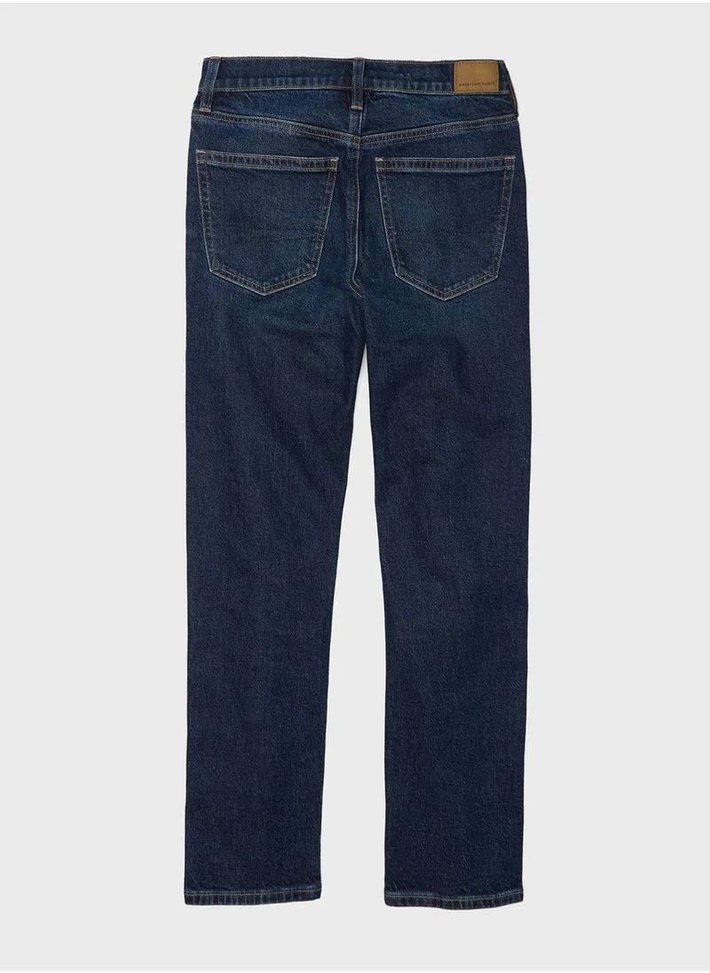American Eagle AE Stretch Super High-Waisted Ankle Straight Jean