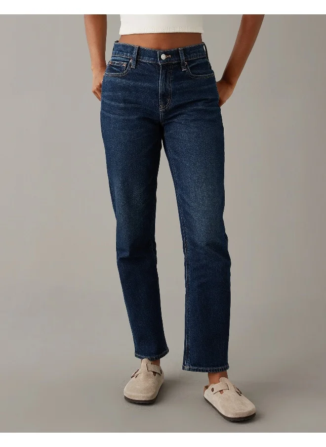 American Eagle AE Stretch Super High-Waisted Ankle Straight Jean