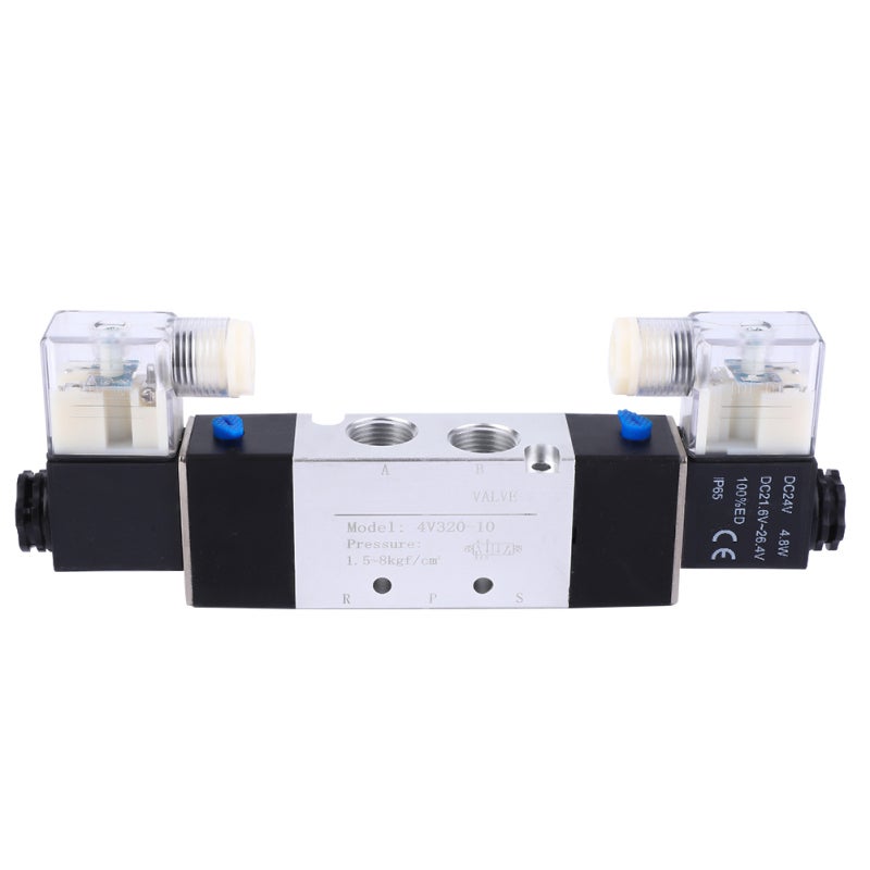 Solenoid Air Valve: 2 Position 5 Port, G3/8 Inlet Outlet G1/4 Exhaust Ports - Compact Easy Assembly, Stable Long-Life Pneumatic Solenoid Valve for Industrial Pneumatic Control - Image 1