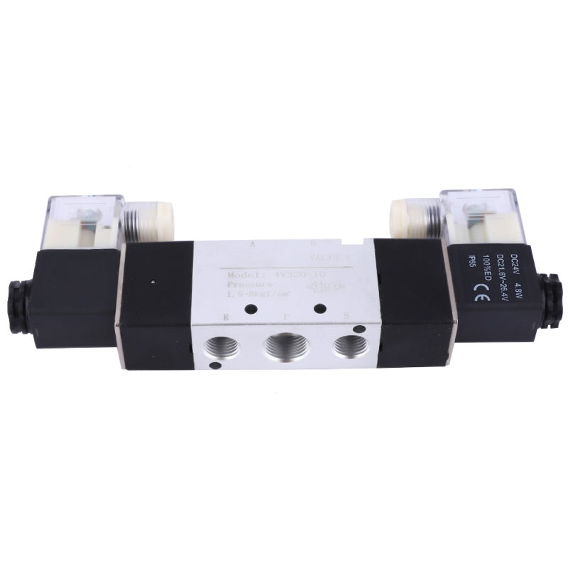 Solenoid Air Valve: 2 Position 5 Port, G3/8 Inlet Outlet G1/4 Exhaust Ports - Compact Easy Assembly, Stable Long-Life Pneumatic Solenoid Valve for Industrial Pneumatic Control - Image 4