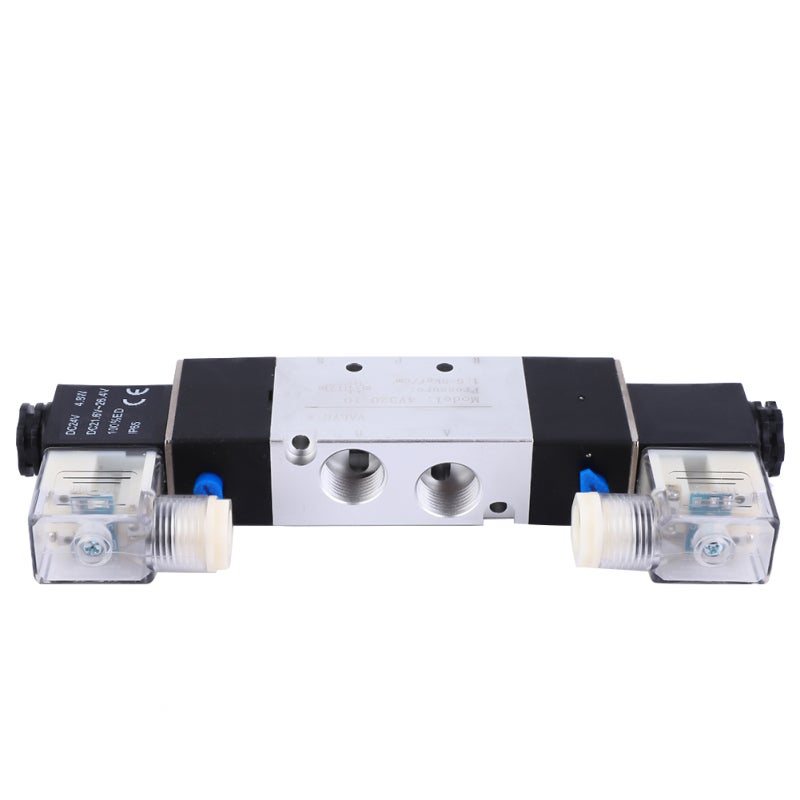 Solenoid Air Valve: 2 Position 5 Port, G3/8 Inlet Outlet G1/4 Exhaust Ports - Compact Easy Assembly, Stable Long-Life Pneumatic Solenoid Valve for Industrial Pneumatic Control - Image 3