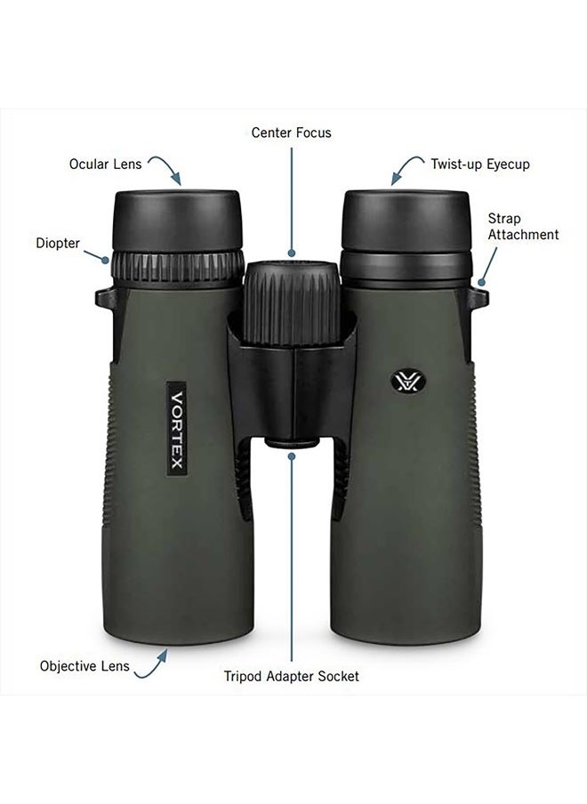 VORTEX Optics Diamondback HD 10x42 Binoculars - HD Optical System, Non-slip Grip, Waterproof, Fogproof, Shockproof, Included GlassPak - Unlimited, Unconditional Warranty  - Image 5