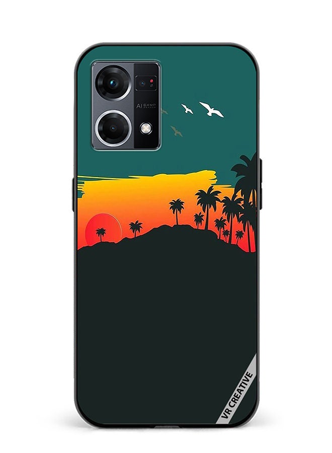 VR CREATIVE Protective Case Cover For Oppo Reno8 4G Nature Design Multicolour - Image 1