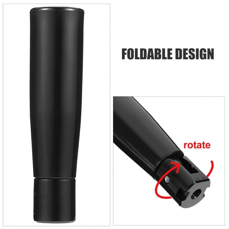 Foldable Black Revolving Machine Handle M4 For Lathe Grinder Tools - Image 3