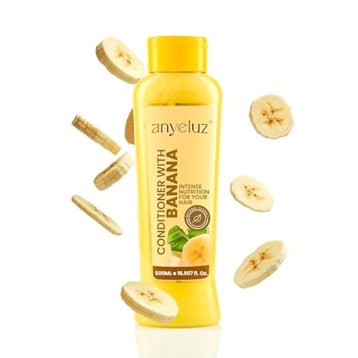 ANYELUZ Banana Conditioner - Deep Conditioning with Olive Oil for Fragile and Damaged Hair - Image 1