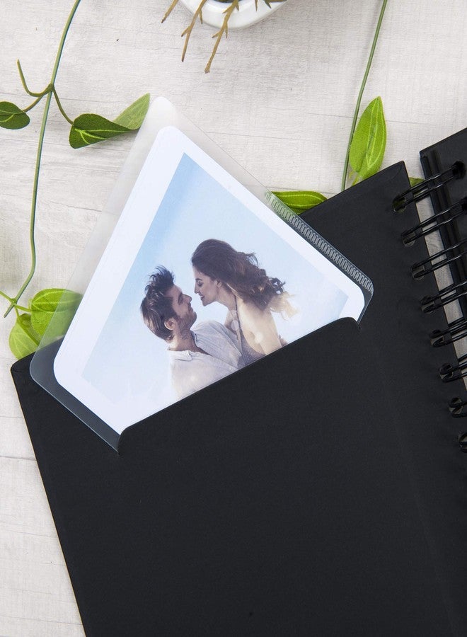 Gearchic 8 x 8 Inch Small DIY Scrapbook Photo Album with Cover Photo 80 Pages Hardcover Craft Paper Photo Album for Guest Book, Anniversary, Valentines Day Gifts (Black, 8 x 8 inch) - Image 4