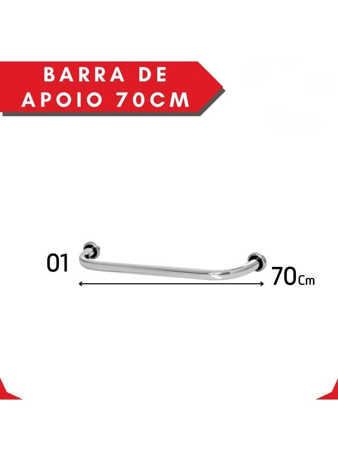 Bathroom Grab Bar 70cm Wall Mounted Safety Handle – Support Rail for Elderly, Disabled and Mobility Assistance in Shower and Toilet Areas - Image 5