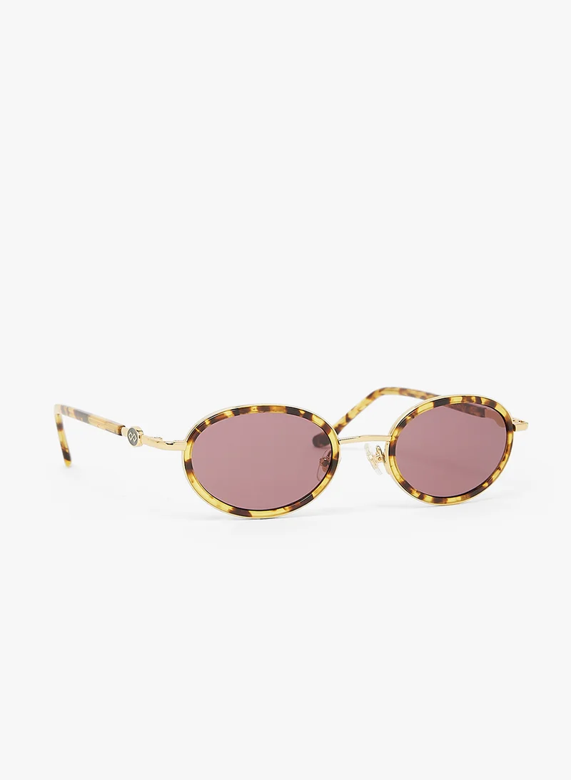 KAREN WAZEN Rea Oval Sunglasses
