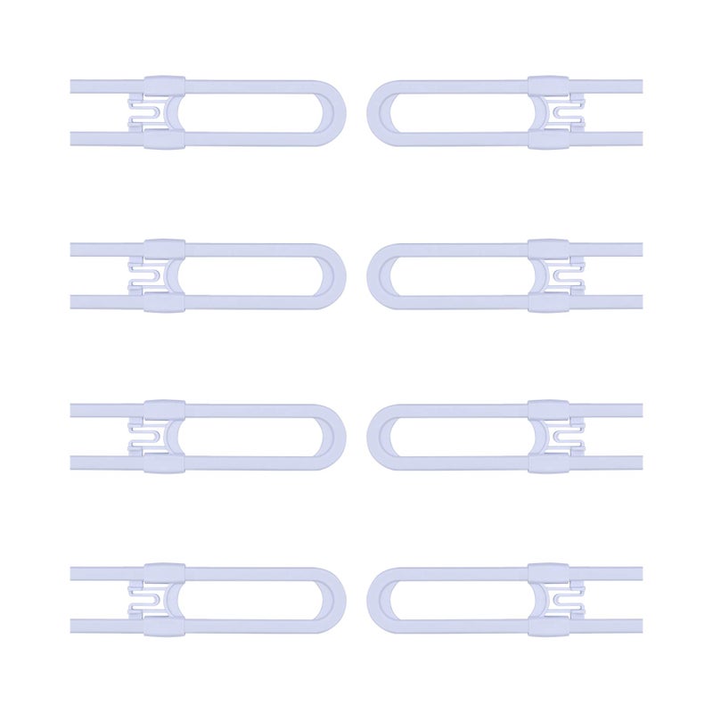 Sliding Cabinet Child Safety Locks OKEFAN Baby Proofing Cabinet Lock Cupboard Latches for Kids on Closet Door Knobs Handles Pulls No Drill 8 White