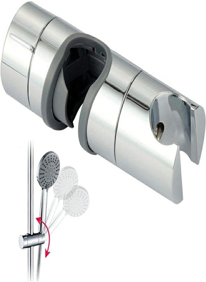 BELLSBERRY Adjustable Shower Head Holder for Slide Bar Universal Shower Bracket 18-25mm Rail Slider Clamp Bathroom Replacement - Image 1