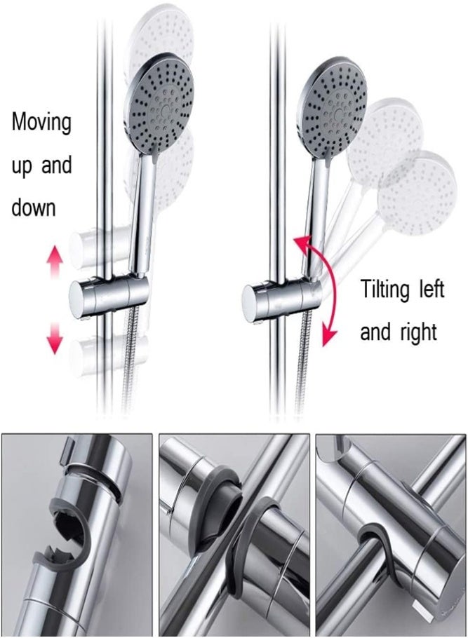 BELLSBERRY Adjustable Shower Head Holder for Slide Bar Universal Shower Bracket 18-25mm Rail Slider Clamp Bathroom Replacement - Image 5