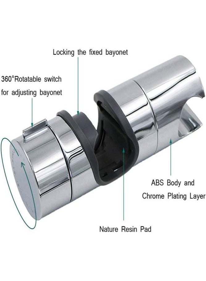BELLSBERRY Adjustable Shower Head Holder for Slide Bar Universal Shower Bracket 18-25mm Rail Slider Clamp Bathroom Replacement - Image 3