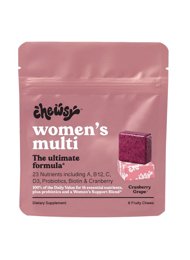 Chewsy - Women's Multivitamin Chews - Immune and Energy Support, Vitamins C, B12, A, D, E, Folic Acid, Probiotics, Biotin - 6-Day Supply - Image 1