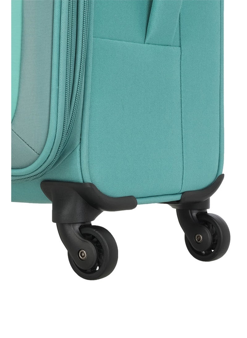 امريكان توريستر حقيبة سفر إشبيلية، حجم الأمتعة المسجلة  سم،  عجلات، قماش ناعم، بوليستر، أخضر، قفل ، جيب أمامي للتخزين، جيب داخلي شبكي بسحاب، ضمان عالمي  سنوات - Image 3