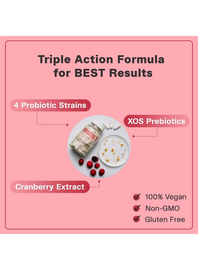 Best Supplements أفضل البروبيوتيك المهبلية للنساء | توازن pH مع البريبايوتكس، مزيج بروبيوتيك لاكتوباسيلوس والتوت البري | مثبت سريرياً، نباتي، بروبيوتيك للنساء لصحة المهبل | إمداد لمدة 30 يومًا - 30 حبة - Image 3