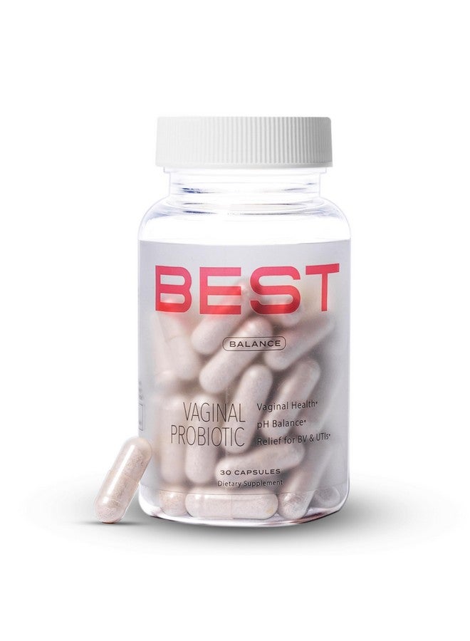 Best Supplements أفضل البروبيوتيك المهبلية للنساء | توازن pH مع البريبايوتكس، مزيج بروبيوتيك لاكتوباسيلوس والتوت البري | مثبت سريرياً، نباتي، بروبيوتيك للنساء لصحة المهبل | إمداد لمدة 30 يومًا - 30 حبة - Image 1