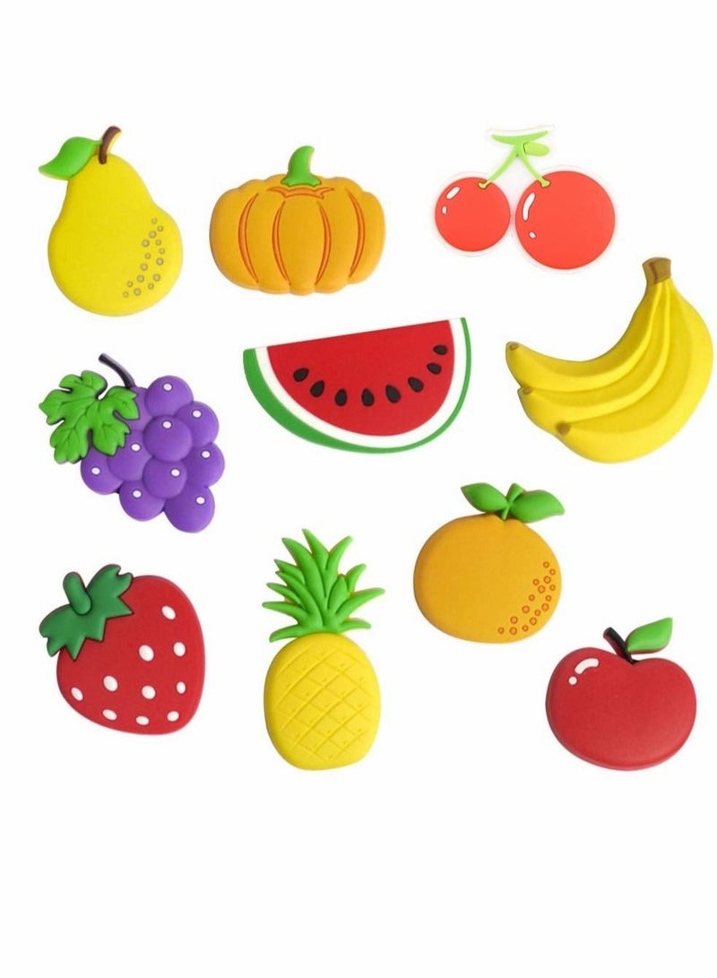 Captaintech Fridge Refrigerator Magnets Set, Cute Cartoon Fruits Magnetic Whiteboard Magnets, Office Notice Message for Kids Activity Home Kitchen Decoration Accessories Travel Souvenirs 10 Pcs - Image 1