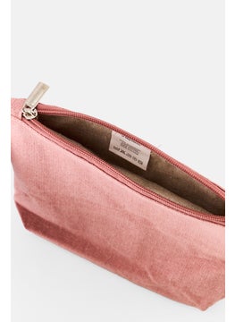 Muy Mucho Women Textured Small Toiletry Bag, Pink  - Image 3