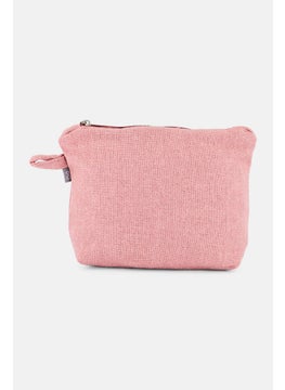 Muy Mucho Women Textured Small Toiletry Bag, Pink  - Image 2