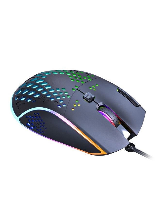 NIBEMINENT iMICE T97 Gaming Mouse RGB LED Light USB 7 Buttons 7200 DPI Wired Gaming Mouse (Black)  - Image 1