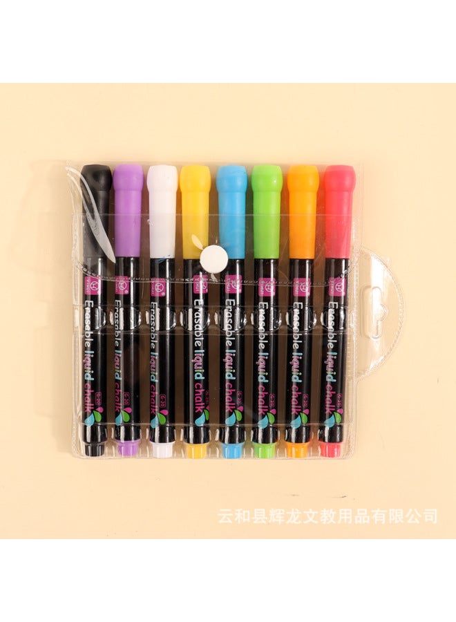 YIHUI Magnetic Erasable Light Board Pen Color Water Soluble Dustless Liquid Chalk Led Blackboard Highlighter Printable Log - Image 1