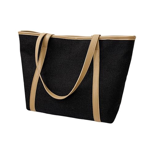 Kraptick Tote Bags – Stylish Shoulder Tote Bag Everyday Use For Women, Reusable Compact Tote Bag Perfect as a Grocery, Shopping Bags for Grocery (Black) - Image 1