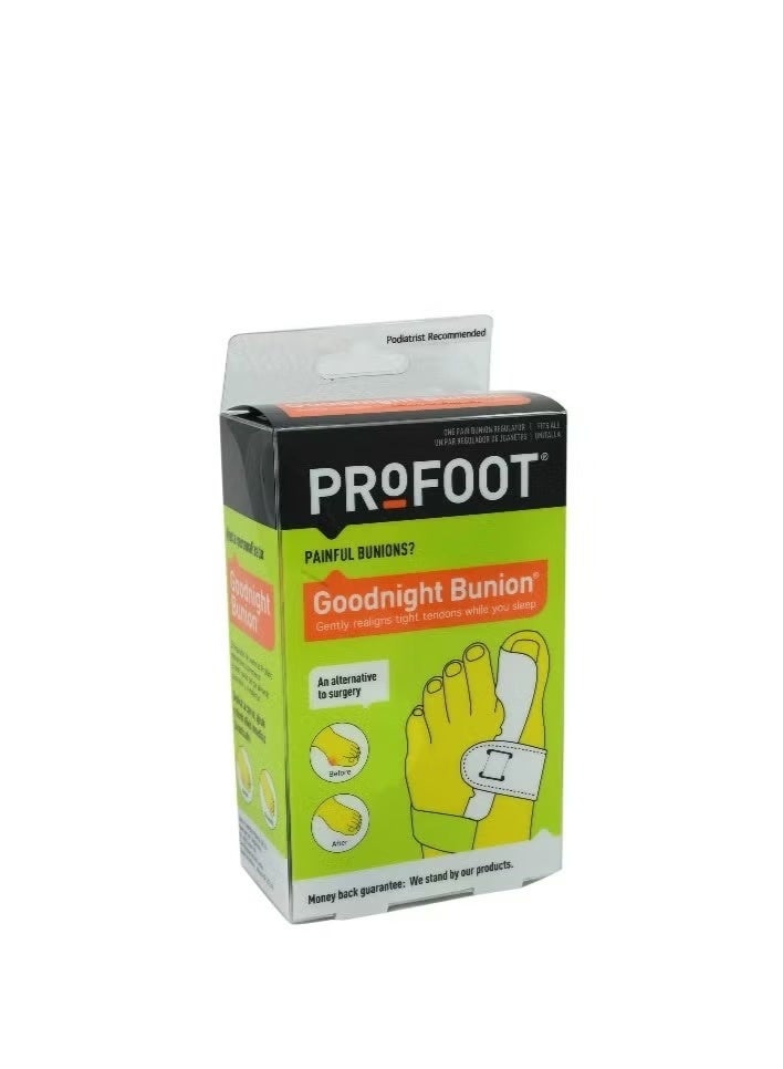 Good Night Adjustable Bunion Corrector with Adjustable Foam Pad Regulator 1 Pair One Size Fits All
