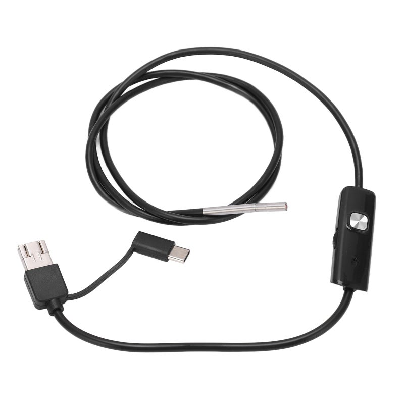 3.9mm Hd Inspection Camera: Abs Anti-Corrosion Flexible Wire Endoscope - Ip67 Waterproof 6 Dimmable Led Lights Borescope for Industrial Automotive Pipeline Inaccessible Area Inspection - Image 1