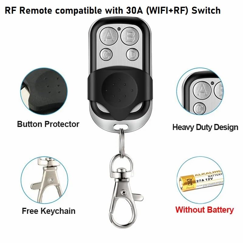 Protium 30A Smart Wireless WIFI with RF Switch Compatible with Alexa, Google home and Smart life app, White (Wifi Router/Hotspot Required) - Image 5