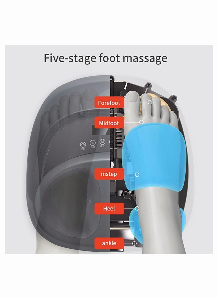 CGY Foot Massager Machine with Heat, Shiatsu Deep Kneading, Multi-Level Settings, Delivers Relief for Tired Muscles and Plantar Fasciitis, Fits feet up to Men Size 12(Black) - Image 2