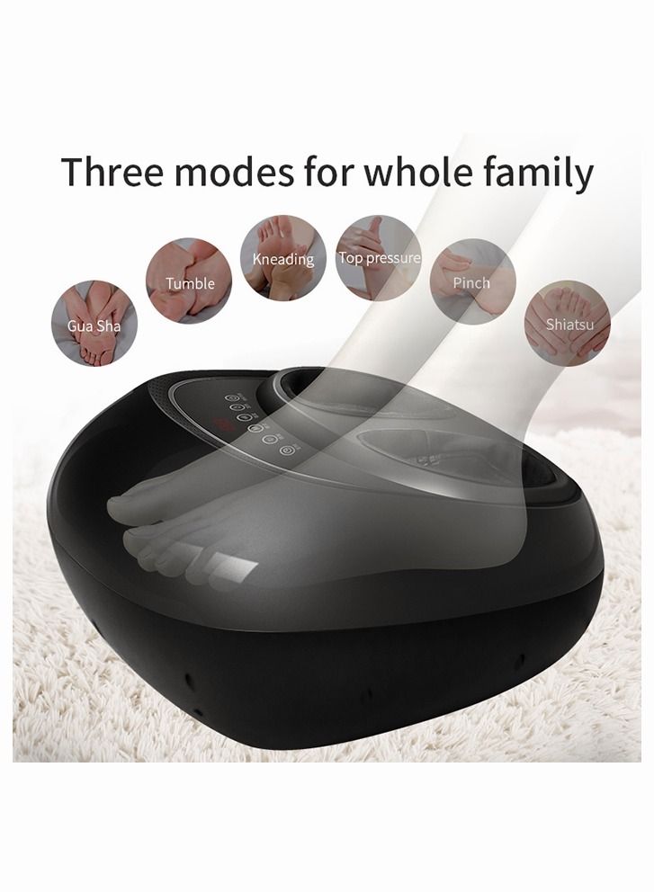 CGY Foot Massager Machine with Heat, Shiatsu Deep Kneading, Multi-Level Settings, Delivers Relief for Tired Muscles and Plantar Fasciitis, Fits feet up to Men Size 12(Black) - Image 4