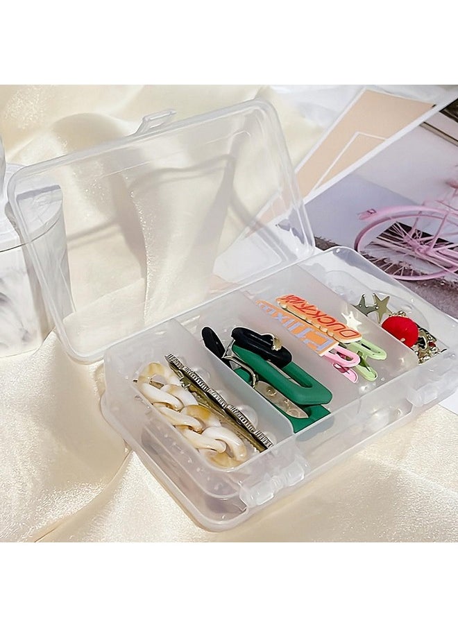 wolpin wolpin 1 Pc Jewellery Case Organiser With Adjustable Dividers 10 Grid, Storage Box Case Makeup Home Organizer, Transparent (Double sided, Plastic White)  - Image 5
