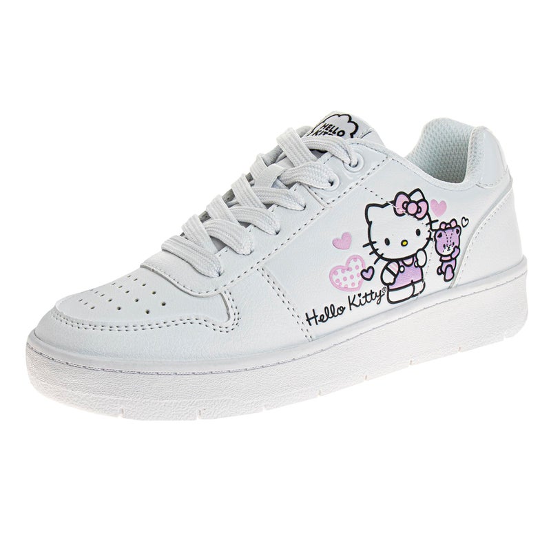 Josmo Sanrio Hello Kitty Sneakers for Girls - Kids Lightweight Athletic Breathable Casual Shoes - White (Size 11 Little Kid) - Image 1