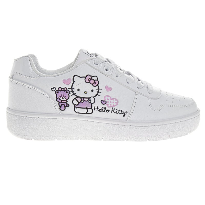 Josmo Sanrio Hello Kitty Sneakers for Girls - Kids Lightweight Athletic Breathable Casual Shoes - White (Size 11 Little Kid) - Image 2