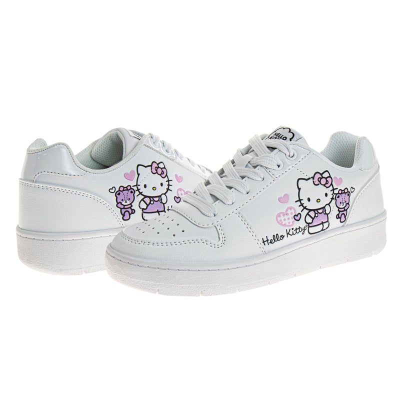 Josmo Sanrio Hello Kitty Sneakers for Girls - Kids Lightweight Athletic Breathable Casual Shoes - White (Size 11 Little Kid) - Image 4