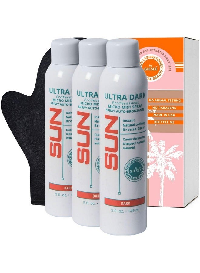 Sun Laboratories by Giesee Sun laboratories By Giesee - Ultra Dark Micro Mist Speay Tan - 3 pack 5 oz Can  - Image 1