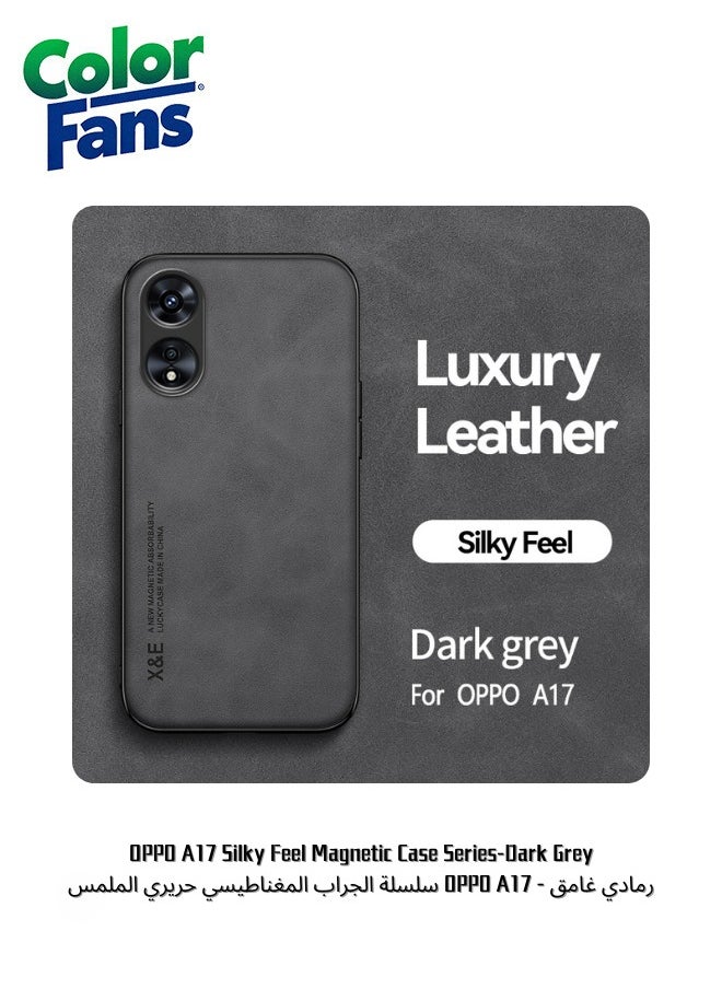Color Fans OPPO A17 Silky Feel Magnetic Case Series-Dark Grey 
