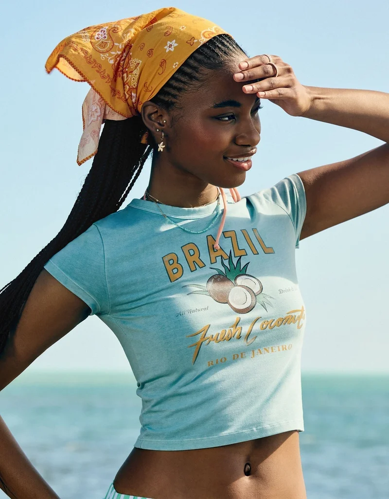AE Cropped Graphic Baby Tee