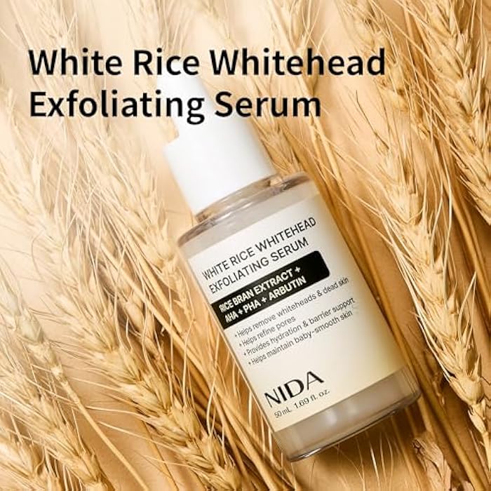 NIDA سيروم تقشير نيدا للأرز الأبيض | 1.69 أونصة سائلة، 50 مل | مقشر وجه يومي ناعم لإزالة خلايا الجلد الميتة لجميع أنواع البشرة للعناية بالبشرة الكورية - Image 2