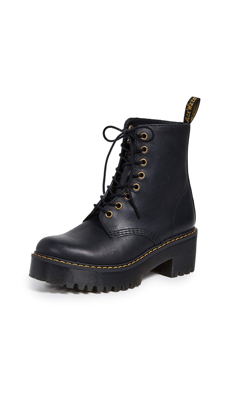Dr. Martens Women's Shriver Fashion Boot, Black, 8 - Image 1