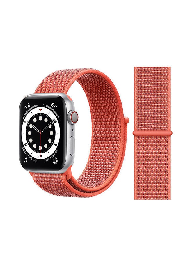 NIBEMINENT Replacement Band For Apple Watch Series 6/SE/5/4/3/2/1 Nectarine Orange