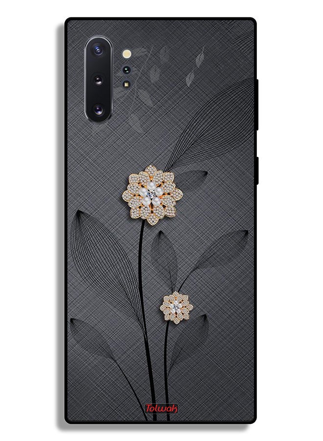 Tolwak Samsung Galaxy Note 10 Plus Protective Case Cover Diamond Flowers Art - Image 2