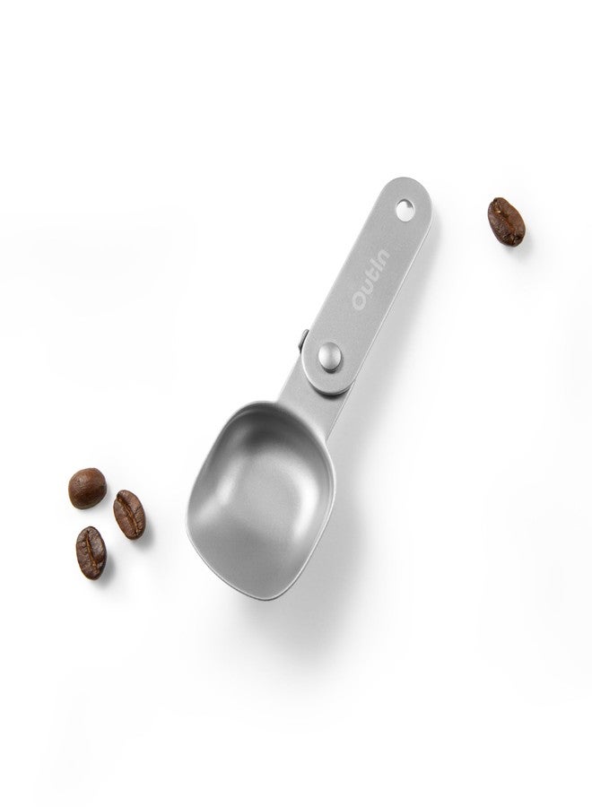 OutIn Foldable Coffee Spoon, 304 Stainless Steel Measuring Scoop, Portable Espresso Spoon for Coffee Beans Grounds, Home Office Travel Use - Image 1