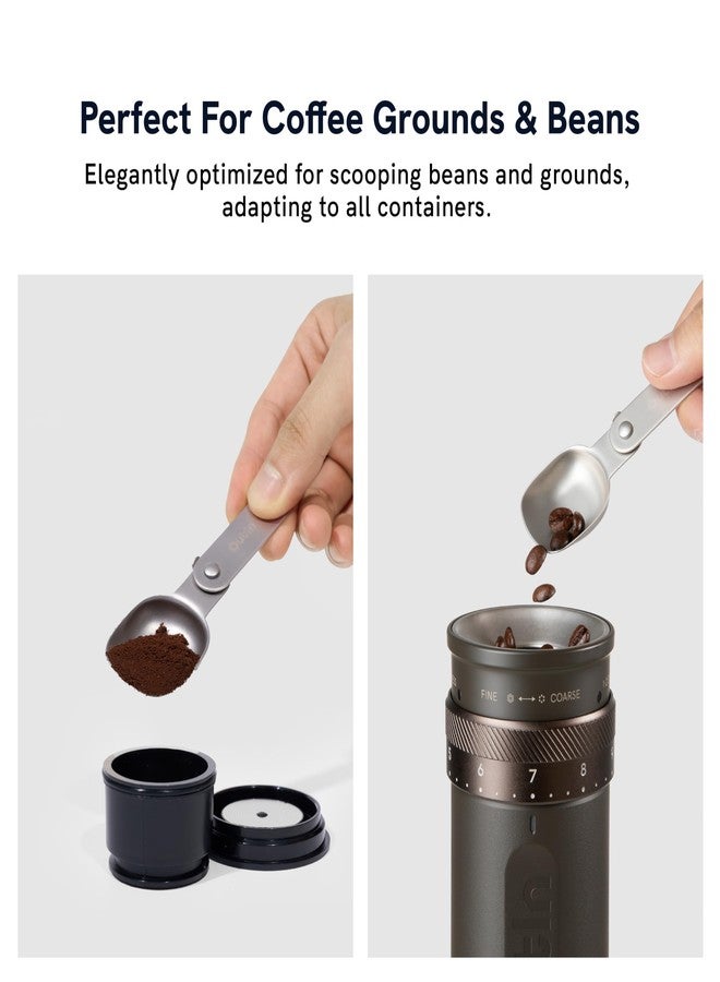 OutIn Foldable Coffee Spoon, 304 Stainless Steel Measuring Scoop, Portable Espresso Spoon for Coffee Beans Grounds, Home Office Travel Use - Image 4