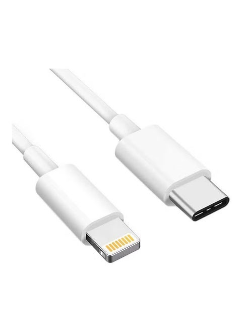 USB Type C To Lightning Data Charging Cable White