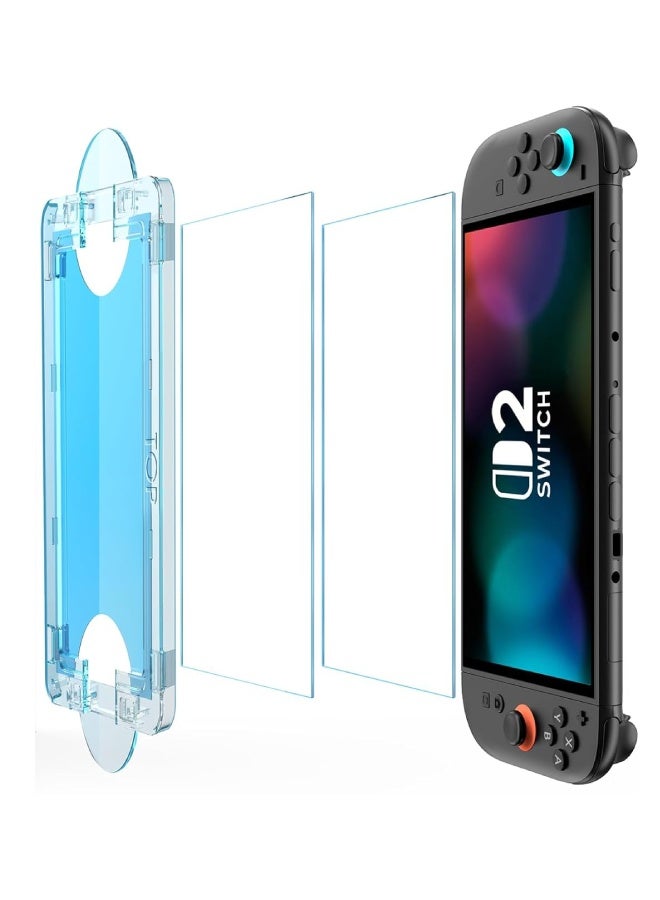 Tempered Glass Screen Protector for Nintendo Switch 2 7.9" Model 2025 with Auto Alignment Kit, Bubble-Free [2 Pack]  - Image 1