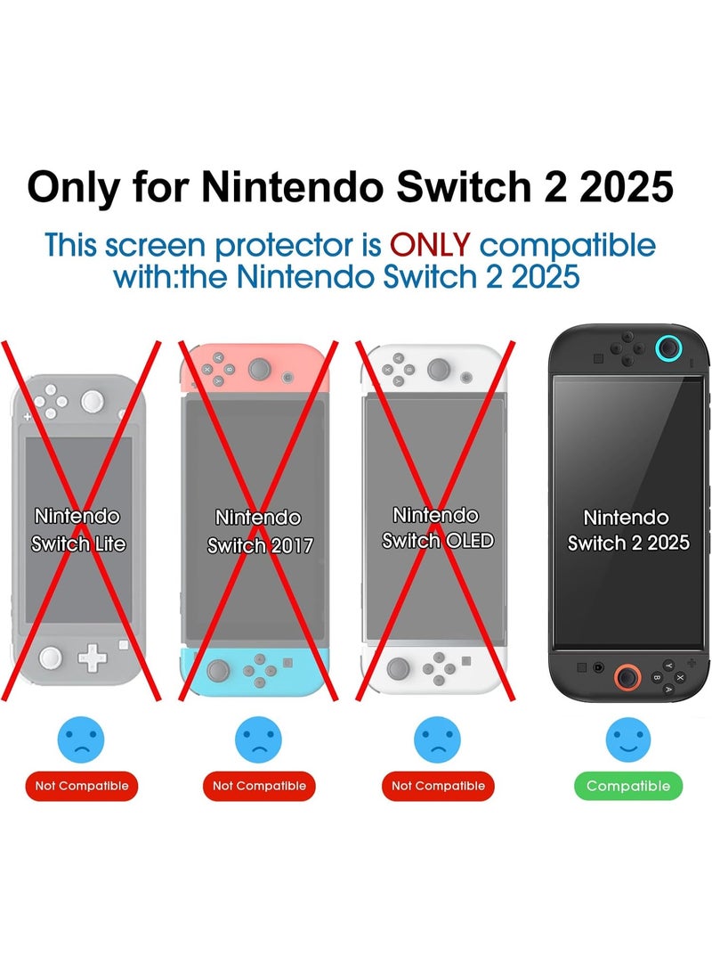 Tempered Glass Screen Protector for Nintendo Switch 2 7.9" Model 2025 with Auto Alignment Kit, Bubble-Free [2 Pack]  - Image 3