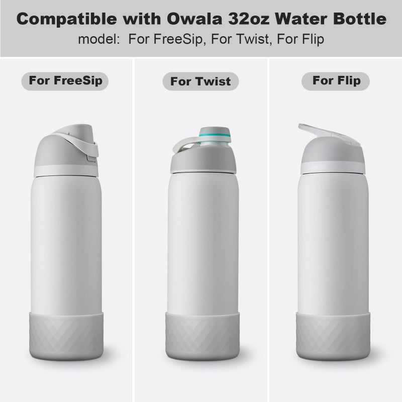 Beonsky Silicone Boot for Owala Water Bottle 32 oz, Anti-Slip Protective Sleeve for FreeSip/Twist/Flip Stainless Steel Water Bottles Accessories - Image 2